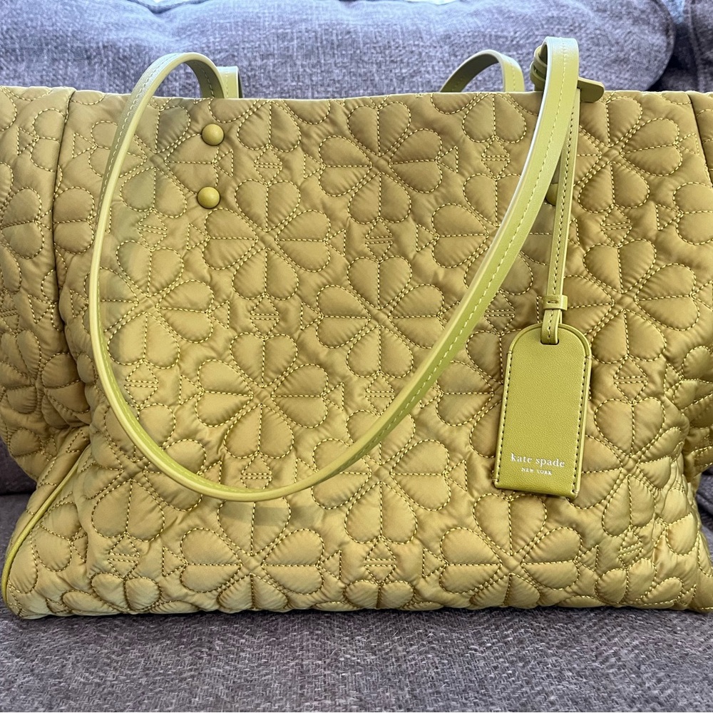 Kate Spade Olive Quilted Tote - Picture 7 of 10